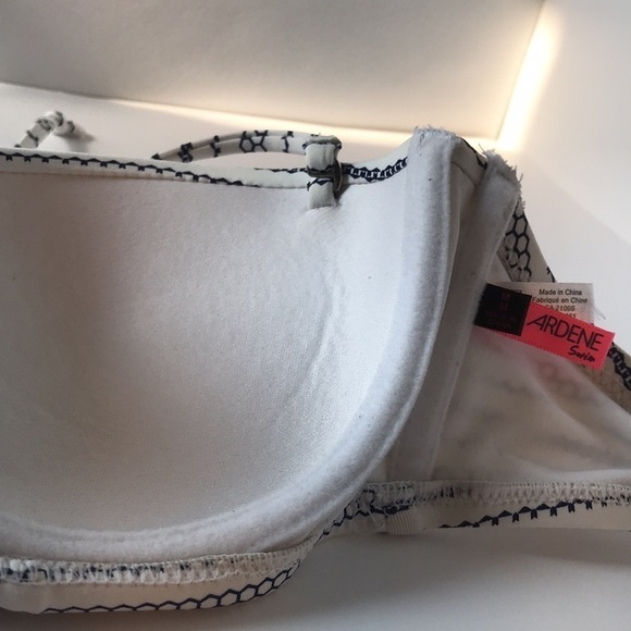 Chain link honey comb blue white print bikini set swimwear holiday vacation - Picture 9 of 17